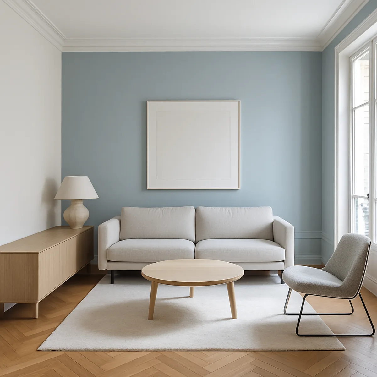 Pièce après rénovation et peinture